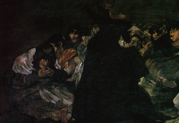 Goya The Great He-Goat or Witches Sabbath ca 1821-23 Det 1