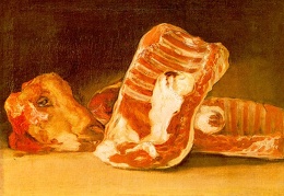 Goya Still-Life with Sheep s Head wood Mus e du Louvre Pa