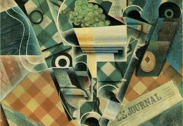 Gris Still life with checked tablecloth 1915 116 x 89 cm 
