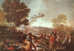 Goya Picnic on the Banks of the Manzanares 1776 oil on can