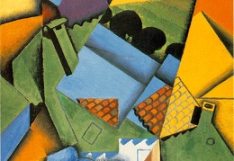 Gris Landscape with house at Ceret 1913 100x65 cm Galeria