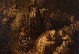 Rembrandt Adoration of the magi 1632 45x39 cm Eremitaget