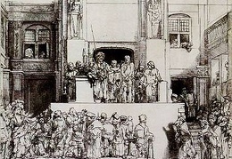 Rembrandt Christ presented to the people - oblong plate 165