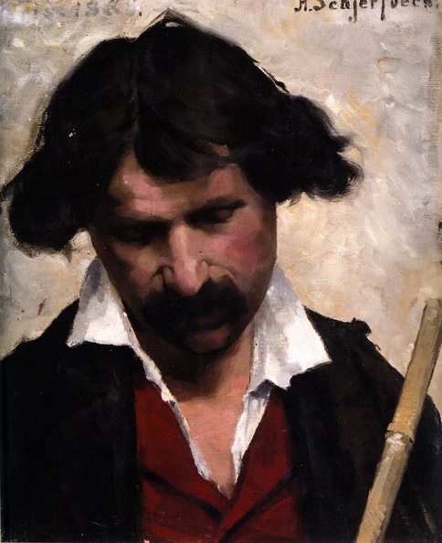 Helene Schjerfbeck Miehen Muotokuva Portrait of a Man 1880