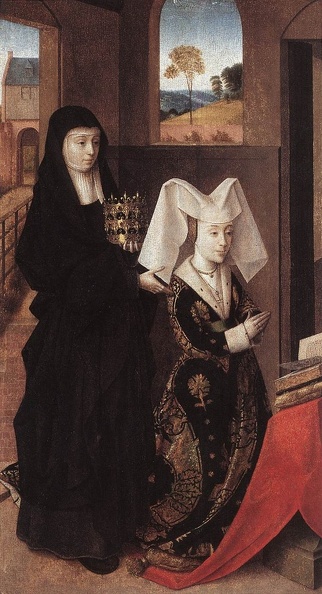CHRISTUS Petrus -portrait- Isabel of Portugal with St Elizabeth