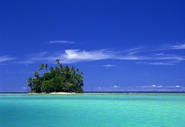 Uninhabited Coral Island Solomon Islands