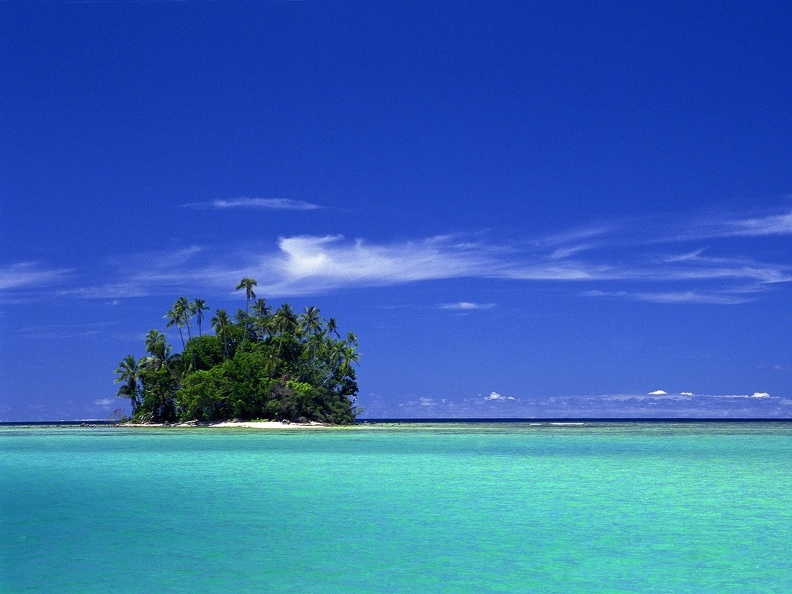 Uninhabited Coral Island Solomon Islands