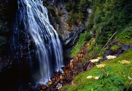 Narada Falls Mount Rainier National Forest Washington - 1600x1200 - ID 42255 - PREMIUM