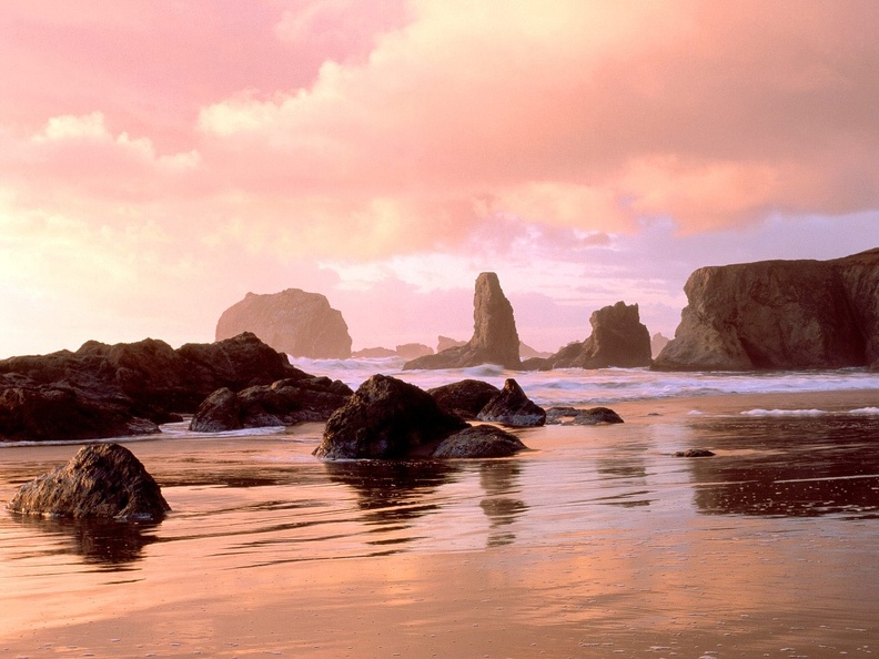 Coastal Sunset Face Rock State Park Bandon Oregon