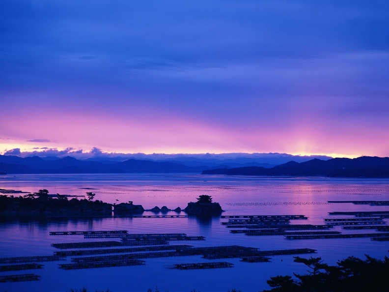Ago Bay at Sunset Mie Prefecture Japan