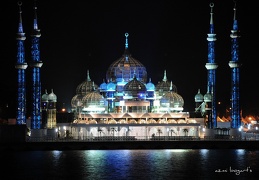 Cyristal Mosque in Kuala Terengganu - Malaysia (night)