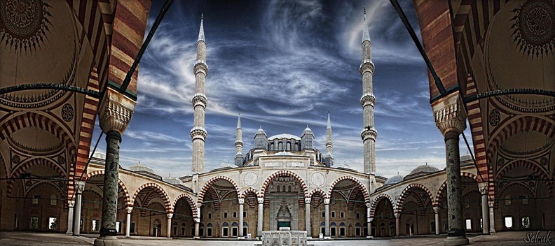 Selimiye Mosque in Edirne - Turkey (panorama)