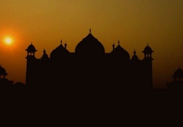 Taj Mahal Mosque in Agra - India (sunset)
